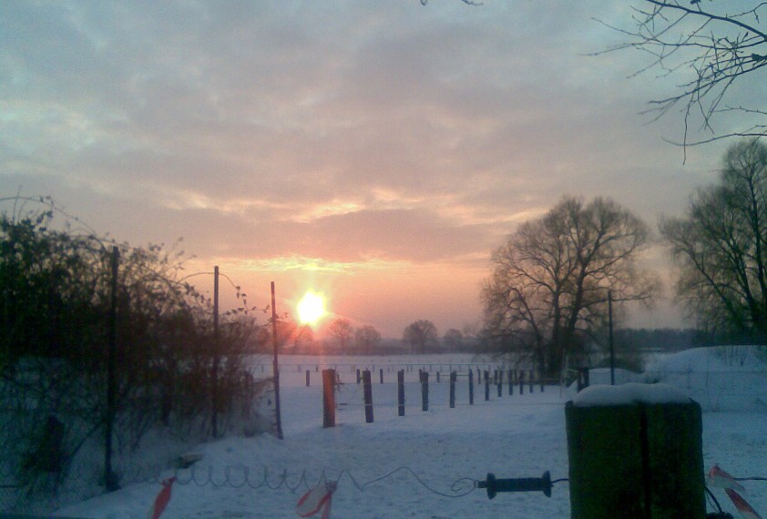Sonnenaufgang im Februar 2010